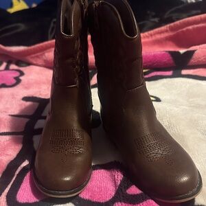 Cat & Jack Brown Kids Western Boots